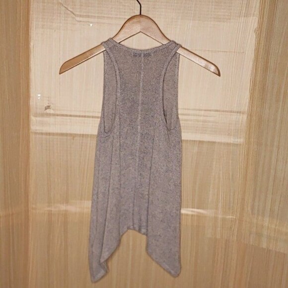 Abercrombie Kids Girls Grey Asymmetrical Sweater Knit Tank Top Medium - Picture 2 of 5
